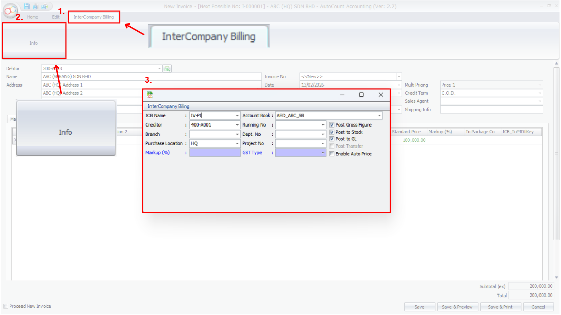 Create a new Invoice