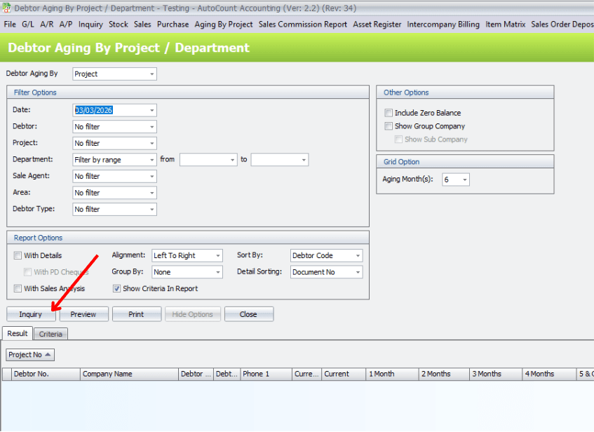 Aging by Project - 3