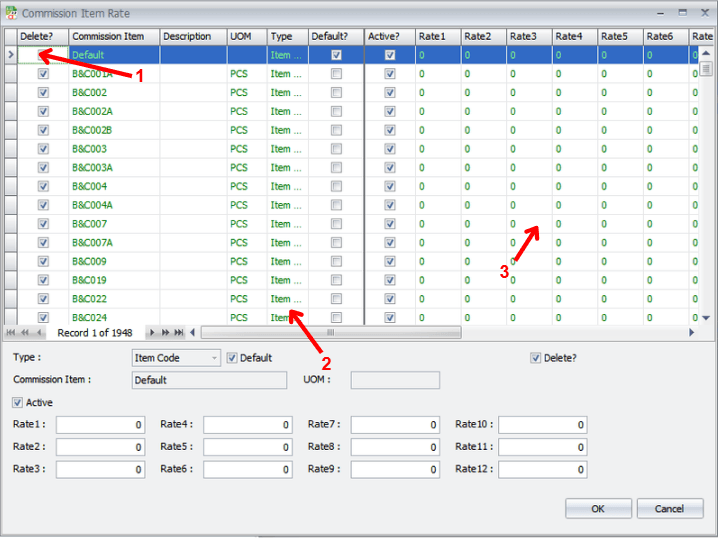 Edit Commission Item