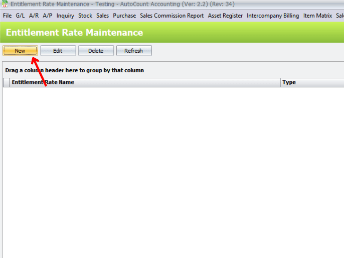 Entitlement Rate List