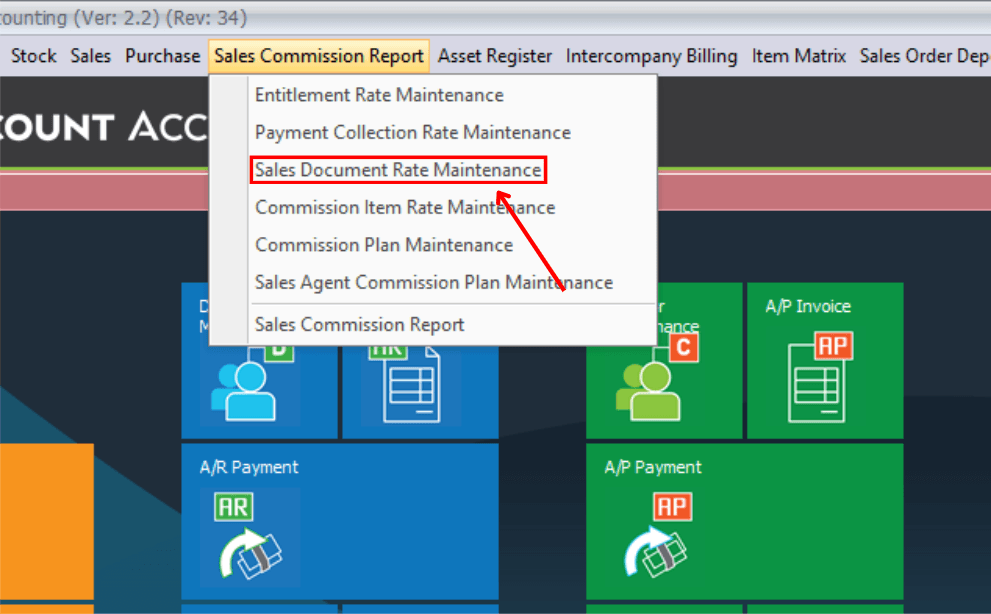 Sales Document Rate Maintenance (menu)