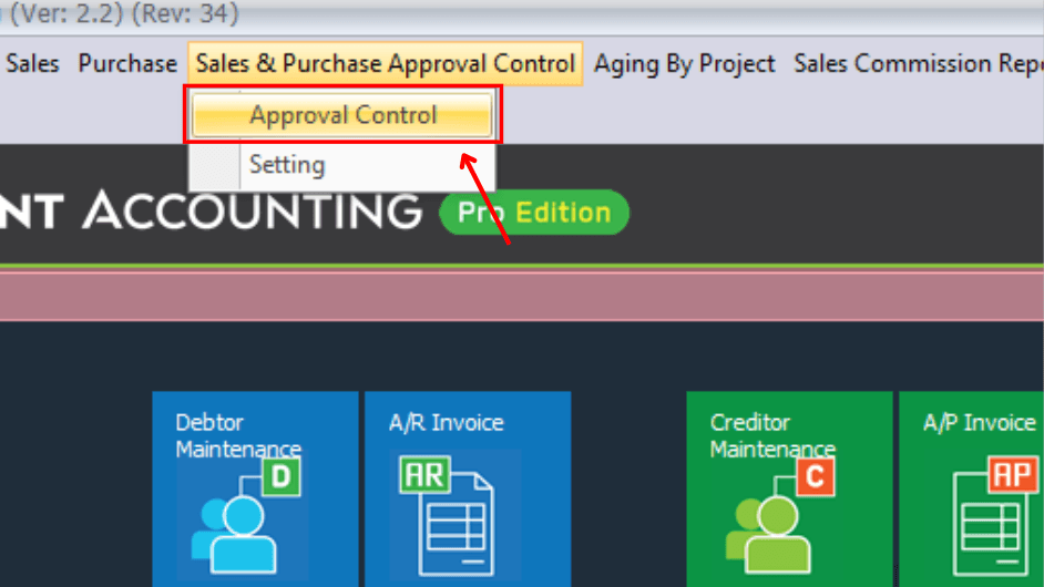 Sales & Purchase Approval Control — Approval Control